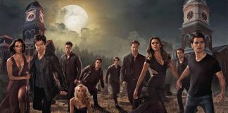 This shows the star cast of the famous series, the Vampire Diaries.