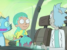 This image shows a still from the Rick and Morty Season 4 teaser.