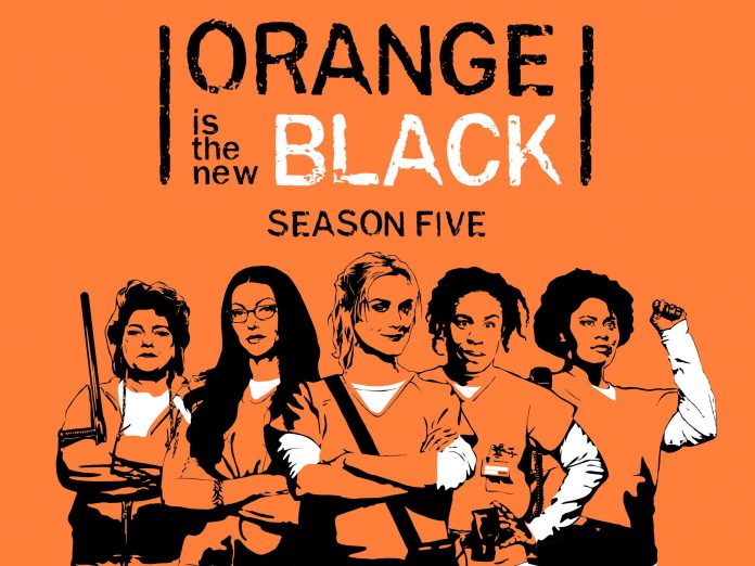 This is the cover of the Orange is the New Black Season 5