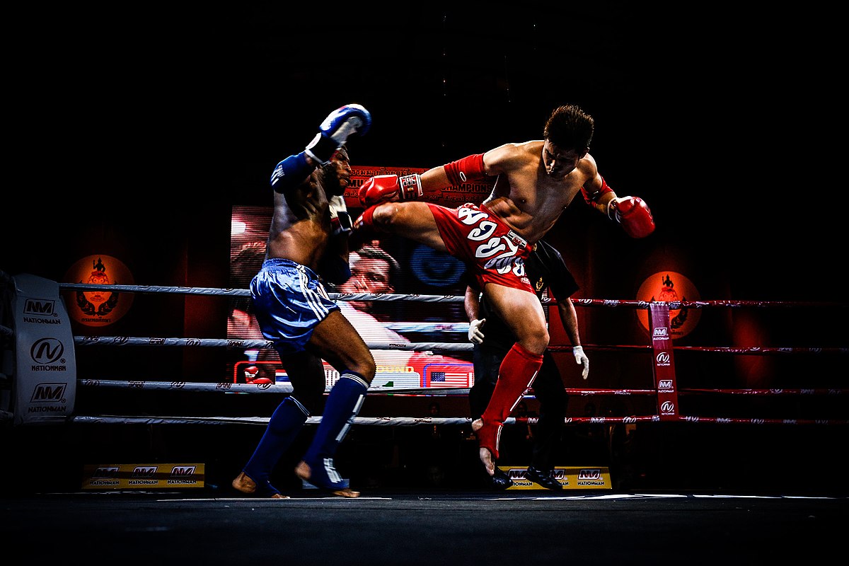 Ancient Martial Art at a Muay Thai Camp and Boxing in