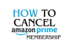 how to cancel amazon prime membership