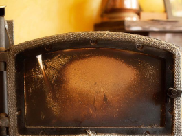 how to clean fireplace glass